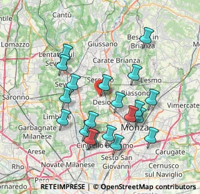 Mappa Via E. Fermi, 20033 Desio MB, Italia (6.923)