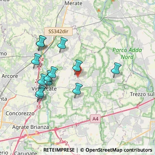 Mappa Strada per Sulbiate, 20882 Bellusco MB, Italia (3.86615)