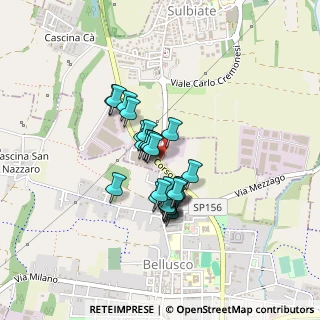 Mappa Strada per Sulbiate, 20882 Bellusco MB, Italia (0.28889)