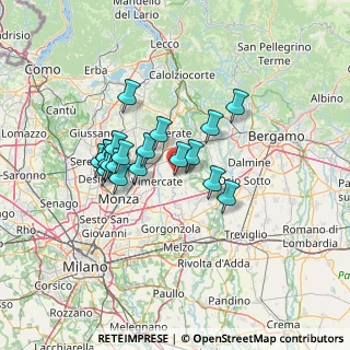 Mappa Strada per Sulbiate, 20882 Bellusco MB, Italia (10.92)
