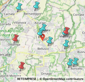 Mappa Strada per Sulbiate, 20882 Bellusco MB, Italia (2.28083)