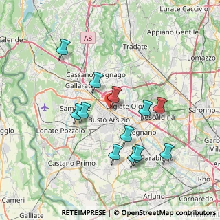 Mappa Via Ferrè, 21052 Busto Arsizio VA, Italia (7.07083)