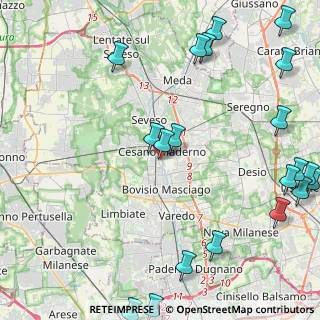 Mappa Via Giacomo Matteotti, 20031 Cesano Maderno MB, Italia (6.154)