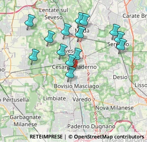Mappa Via Giacomo Matteotti, 20031 Cesano Maderno MB, Italia (3.575)