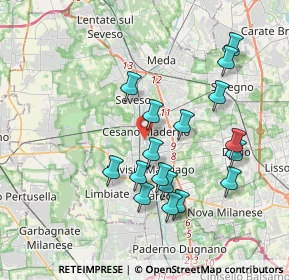 Mappa Via Giacomo Matteotti, 20031 Cesano Maderno MB, Italia (3.63941)