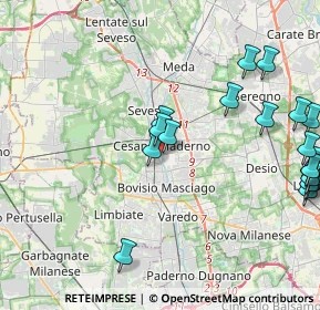 Mappa Via Giacomo Matteotti, 20031 Cesano Maderno MB, Italia (5.374)