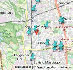 Mappa Via Giacomo Matteotti, 20031 Cesano Maderno MB, Italia (1.11308)