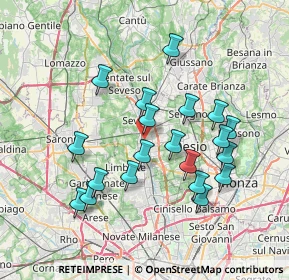 Mappa Via Giacomo Matteotti, 20031 Cesano Maderno MB, Italia (7.0185)
