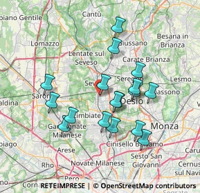 Mappa Via Giacomo Matteotti, 20031 Cesano Maderno MB, Italia (6.46941)