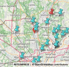 Mappa Via Giacomo Matteotti, 20031 Cesano Maderno MB, Italia (9.5515)