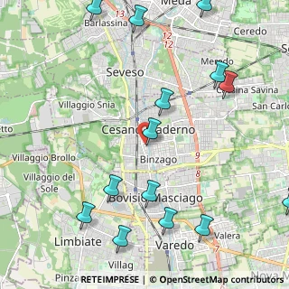 Mappa Via Giacomo Matteotti, 20031 Cesano Maderno MB, Italia (2.78214)