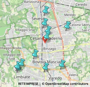 Mappa Via Giacomo Matteotti, 20031 Cesano Maderno MB, Italia (2.12455)