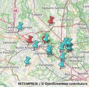 Mappa Via Carlo dell'Acqua, 20027 Rescaldina MI, Italia (6.84333)