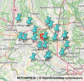 Mappa Via Ravello, 20027 Rescaldina MI, Italia (6.3955)