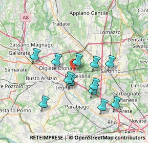 Mappa Via Carlo dell'Acqua, 20027 Rescaldina MI, Italia (6.53167)