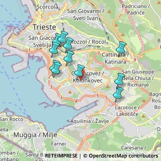 Mappa Via Domenico Cimarosa, 34148 Trieste TS, Italia (1.68727)