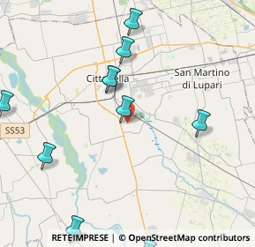 Mappa Via dei Grimani, 35013 Cittadella PD, Italia (5.4525)