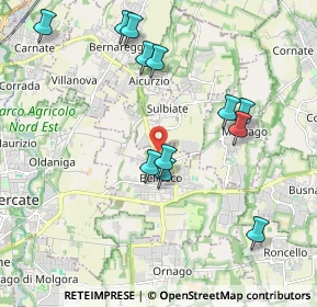 Mappa Via Sulbiate, 20882 Bellusco MB, Italia (2.025)