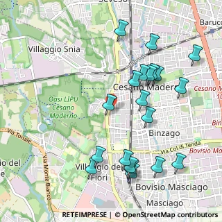 Mappa Via Pietro Mascagni, 20811 Cesano Maderno MB, Italia (1.108)