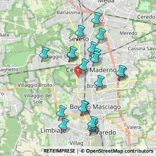 Mappa Via Pietro Mascagni, 20811 Cesano Maderno MB, Italia (2.0055)