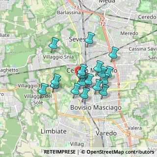 Mappa Via Pietro Mascagni, 20811 Cesano Maderno MB, Italia (1.29278)