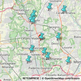 Mappa Via Enrico Toti, 20811 Cesano Maderno MB, Italia (4.57)