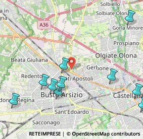 Mappa Via Volterra, 21052 Busto Arsizio VA, Italia (2.75)