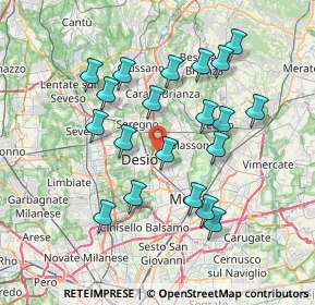 Mappa Via per Seregno, 20832 Desio MB, Italia (7.0395)