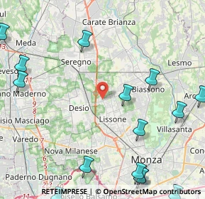 Mappa Via per Seregno, 20832 Desio MB, Italia (6.49647)