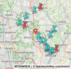 Mappa Via per Seregno, 20832 Desio MB, Italia (3.968)