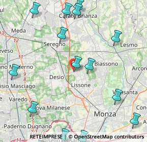 Mappa Via per Seregno, 20832 Desio MB, Italia (6.26765)
