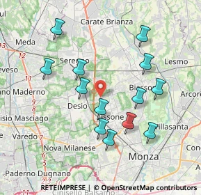 Mappa Via per Seregno, 20832 Desio MB, Italia (3.64846)