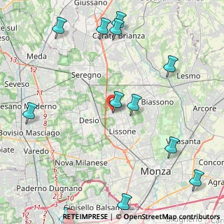 Mappa Via per Seregno, 20832 Desio MB, Italia (6.34071)