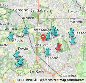 Mappa Via per Seregno, 20832 Desio MB, Italia (2.05417)