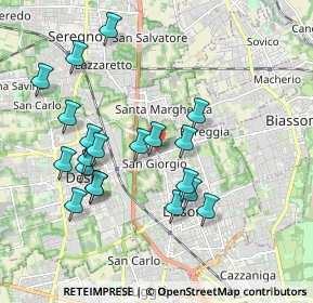 Mappa Via per Seregno, 20832 Desio MB, Italia (1.8825)