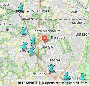 Mappa Via per Seregno, 20832 Desio MB, Italia (2.91636)