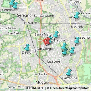 Mappa Via per Seregno, 20832 Desio MB, Italia (2.4125)