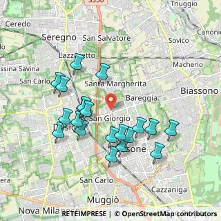 Mappa Via per Seregno, 20832 Desio MB, Italia (1.799)