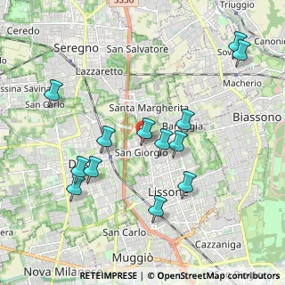 Mappa Via per Seregno, 20832 Desio MB, Italia (2.02692)