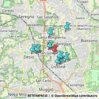 Mappa Via per Seregno, 20832 Desio MB, Italia (1.27091)