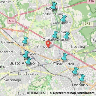 Mappa Via Sorrento, 21057 Olgiate Olona VA, Italia (2.535)