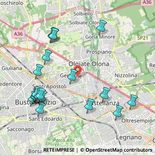 Mappa Via Sorrento, 21057 Olgiate Olona VA, Italia (2.5285)