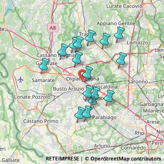 Mappa Via Don Carlo Gnocchi, 21057 Olgiate Olona VA, Italia (6.565)