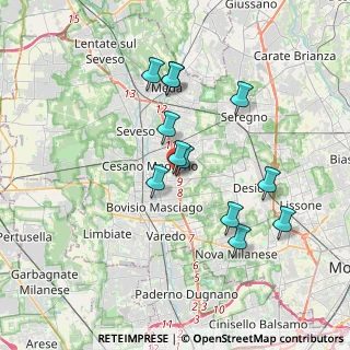 Mappa Via Cervino, 20811 Cesano Maderno MB, Italia (3.2375)
