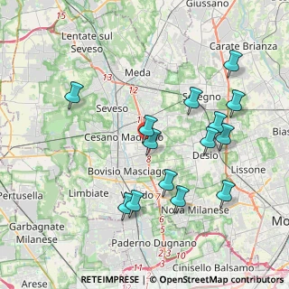 Mappa Via Cervino, 20811 Cesano Maderno MB, Italia (3.96)