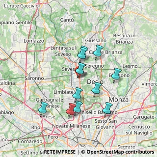 Mappa Via Cervino, 20811 Cesano Maderno MB, Italia (5.895)