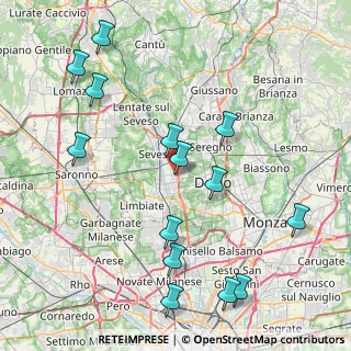 Mappa Via Cervino, 20811 Cesano Maderno MB, Italia (9.43143)