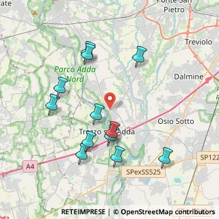 Mappa Via S. Gabriele, 24042 Capriate San Gervasio BG, Italia (3.8175)