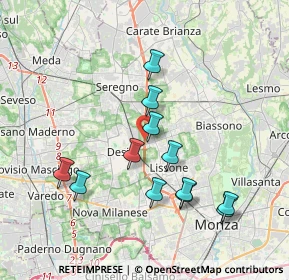 Mappa Via Nuova Valassina, 20033 Desio MB, Italia (3.6025)