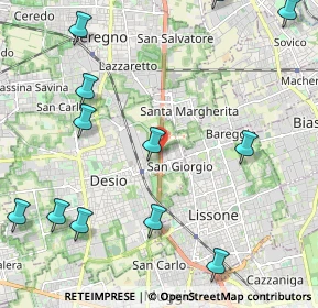 Mappa Via Nuova Valassina, 20033 Desio MB, Italia (2.795)